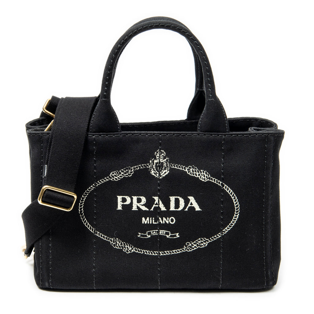 Shoulder Bag Small Canapa Tote Black Canapa Canvas