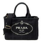 Shoulder Bag Small Canapa Tote Black Canapa Canvas