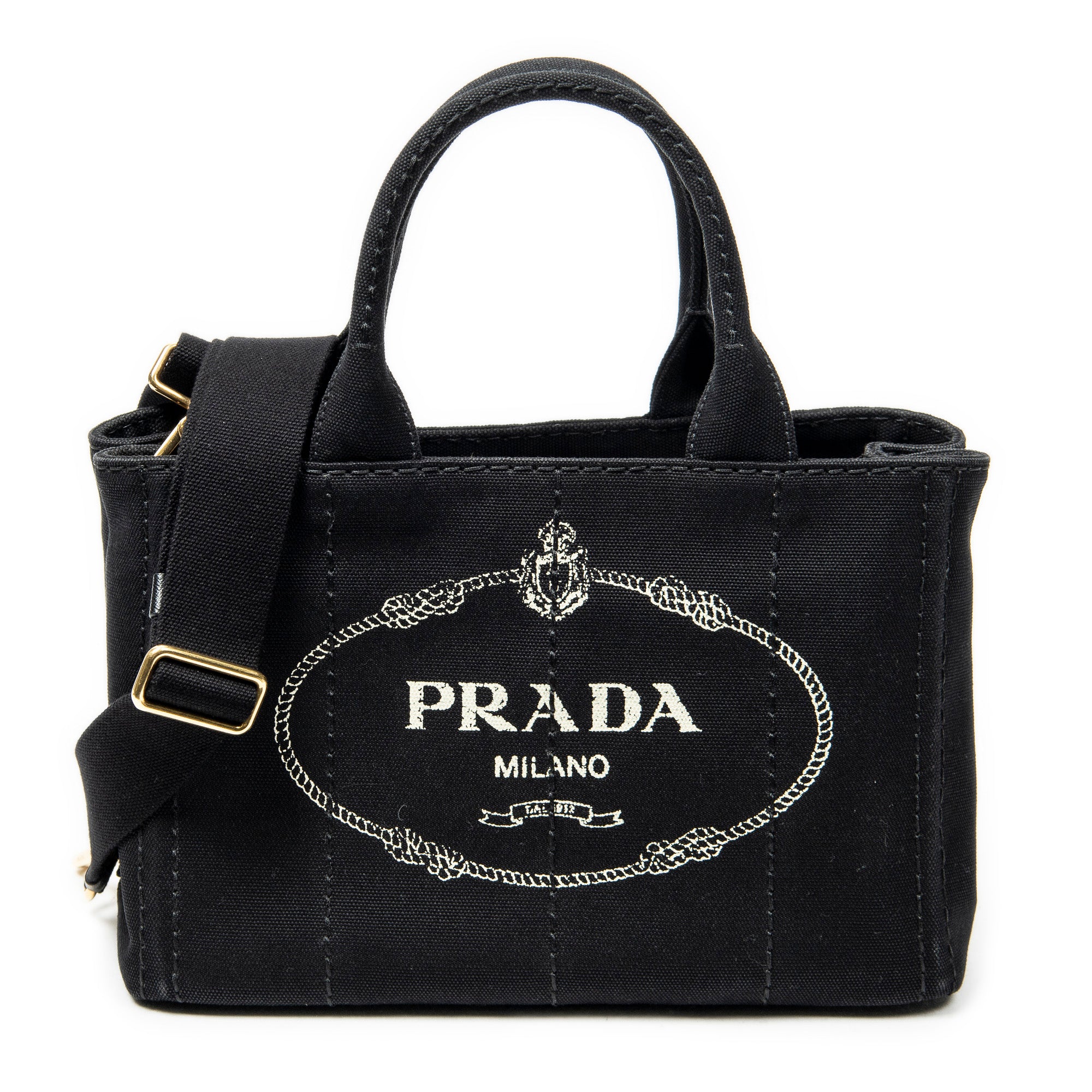 Shoulder Bag Small Canapa Tote Black Canapa Canvas