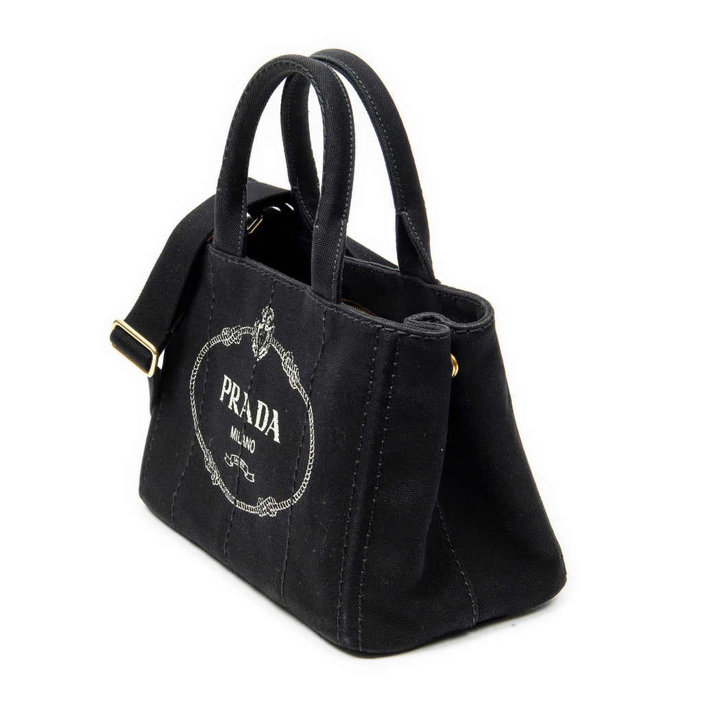 Shoulder Bag Small Canapa Tote Black Canapa Canvas