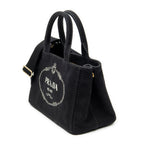 Shoulder Bag Small Canapa Tote Black Canapa Canvas