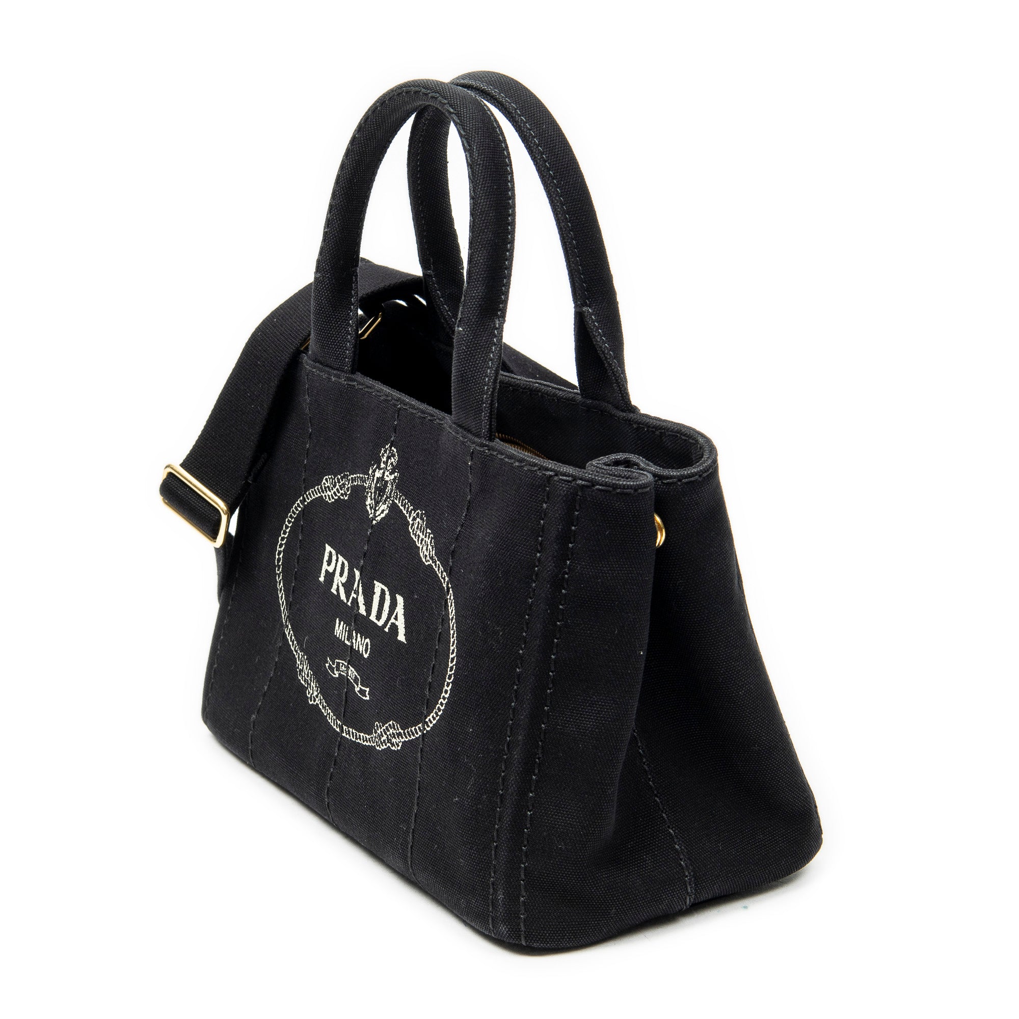 Shoulder Bag Small Canapa Tote Black Canapa Canvas