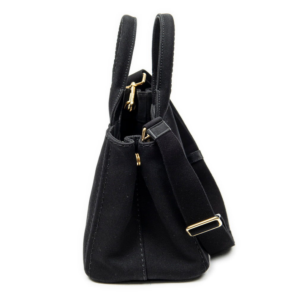 Shoulder Bag Small Canapa Tote Black Canapa Canvas
