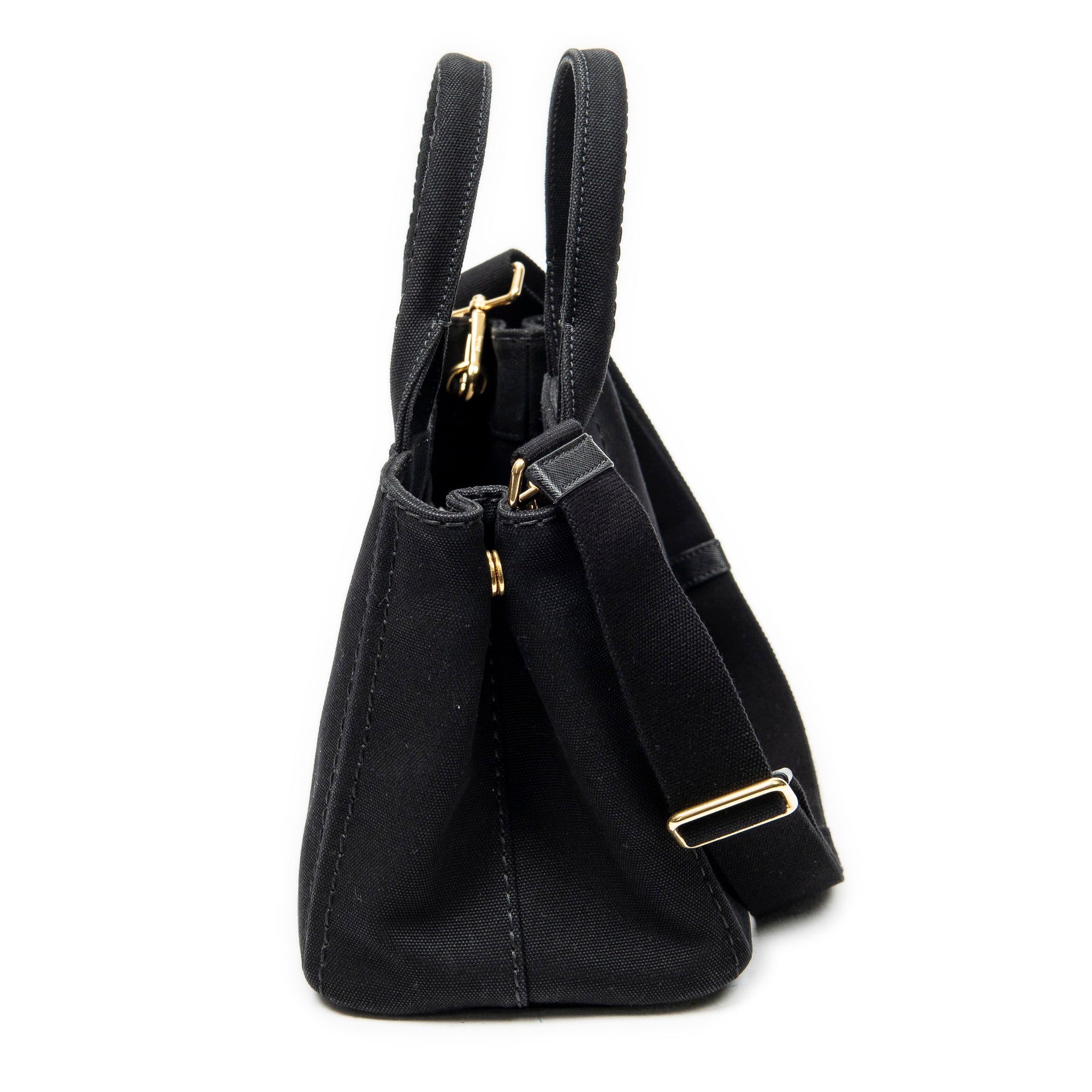 Shoulder Bag Small Canapa Tote Black Canapa Canvas