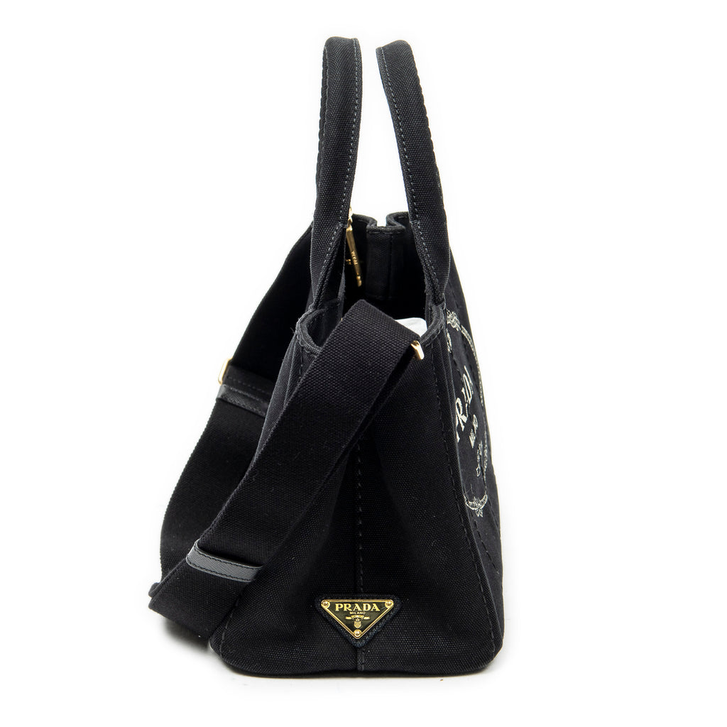Shoulder Bag Small Canapa Tote Black Canapa Canvas