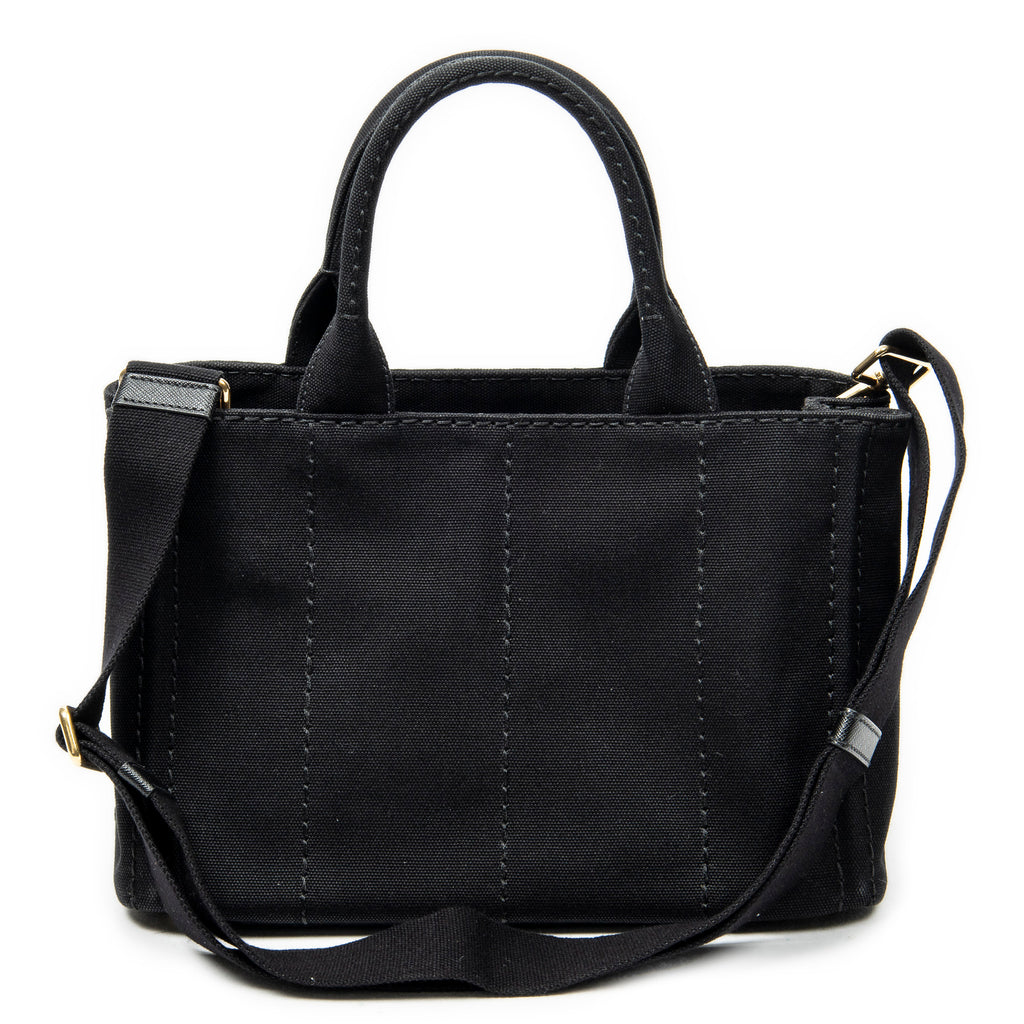 Shoulder Bag Small Canapa Tote Black Canapa Canvas