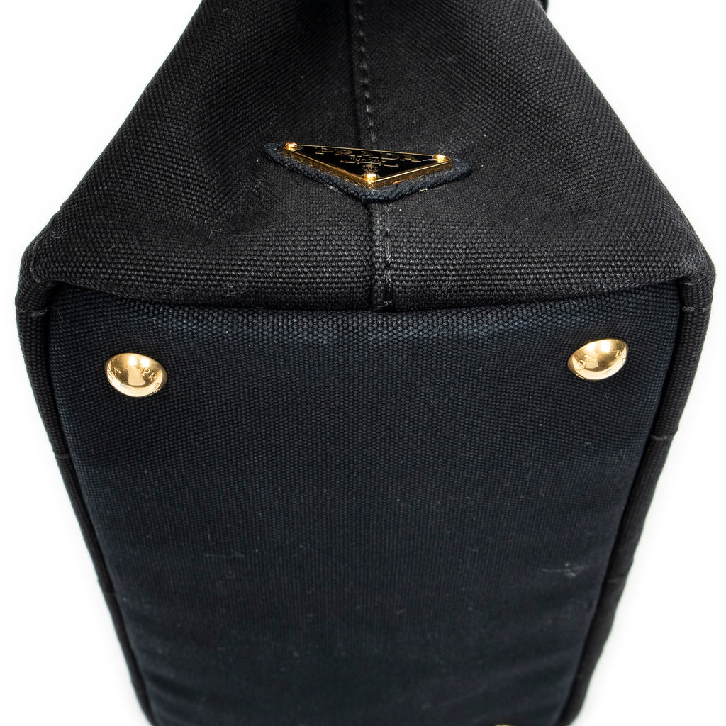 Shoulder Bag Small Canapa Tote Black Canapa Canvas