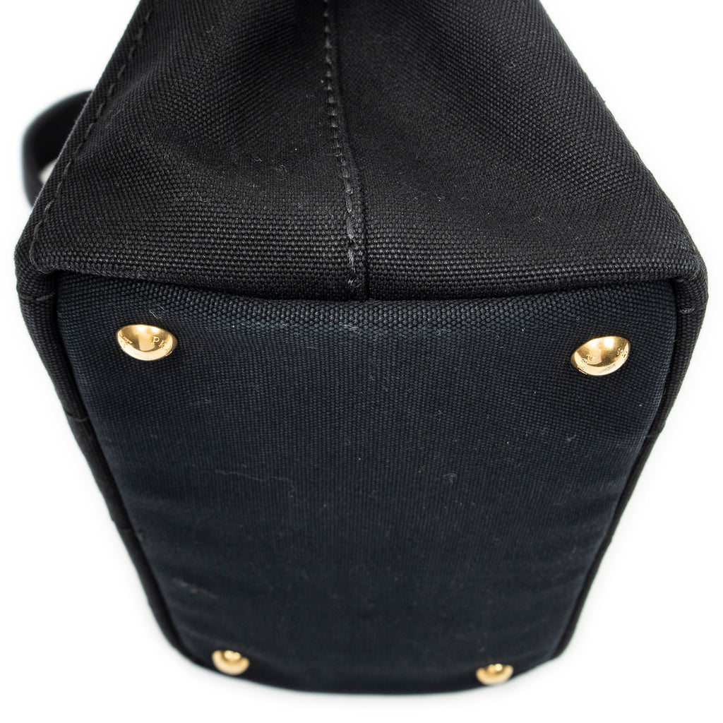 Shoulder Bag Small Canapa Tote Black Canapa Canvas