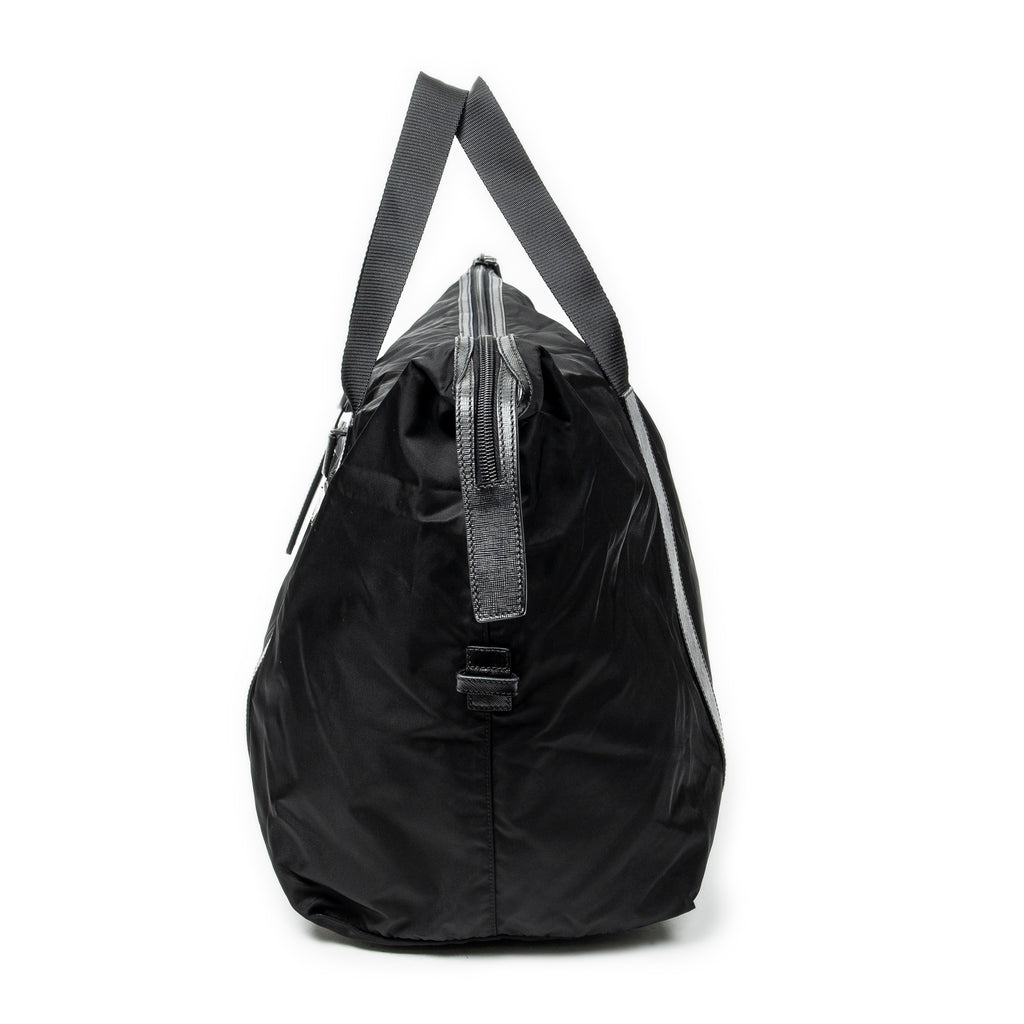 Travel Bag Collapsible Weekender Black Nylon Canvas