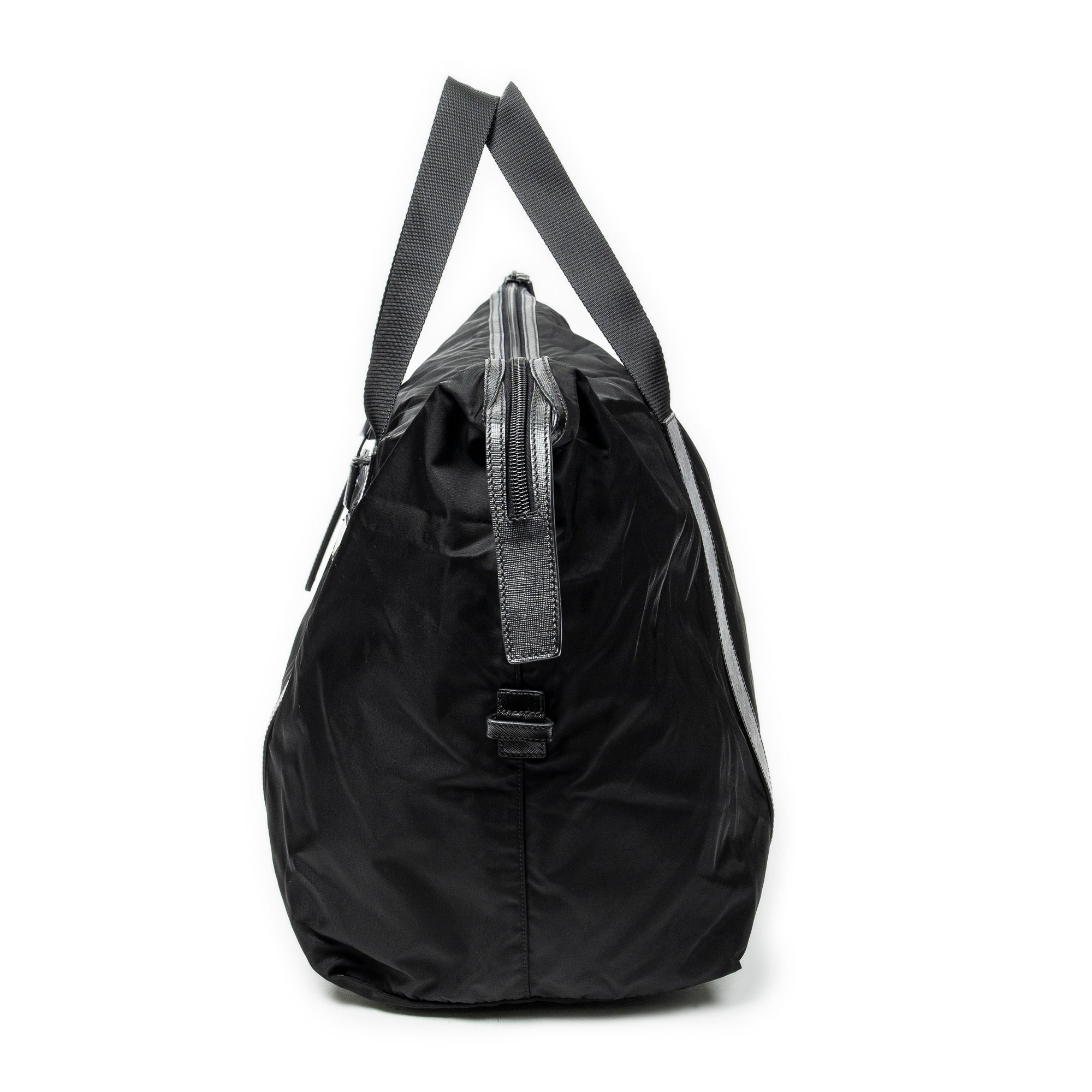 Travel Bag Collapsible Weekender Black Nylon Canvas