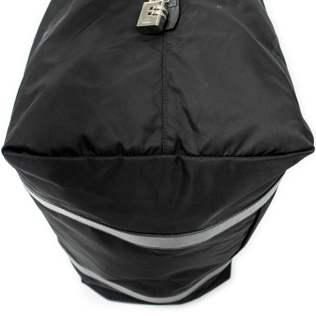 Travel Bag Collapsible Weekender Black Nylon Canvas