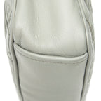 Shoulder Bag Pleated Small Camera Crossbody Light Grey Nappa Gaufre Leather