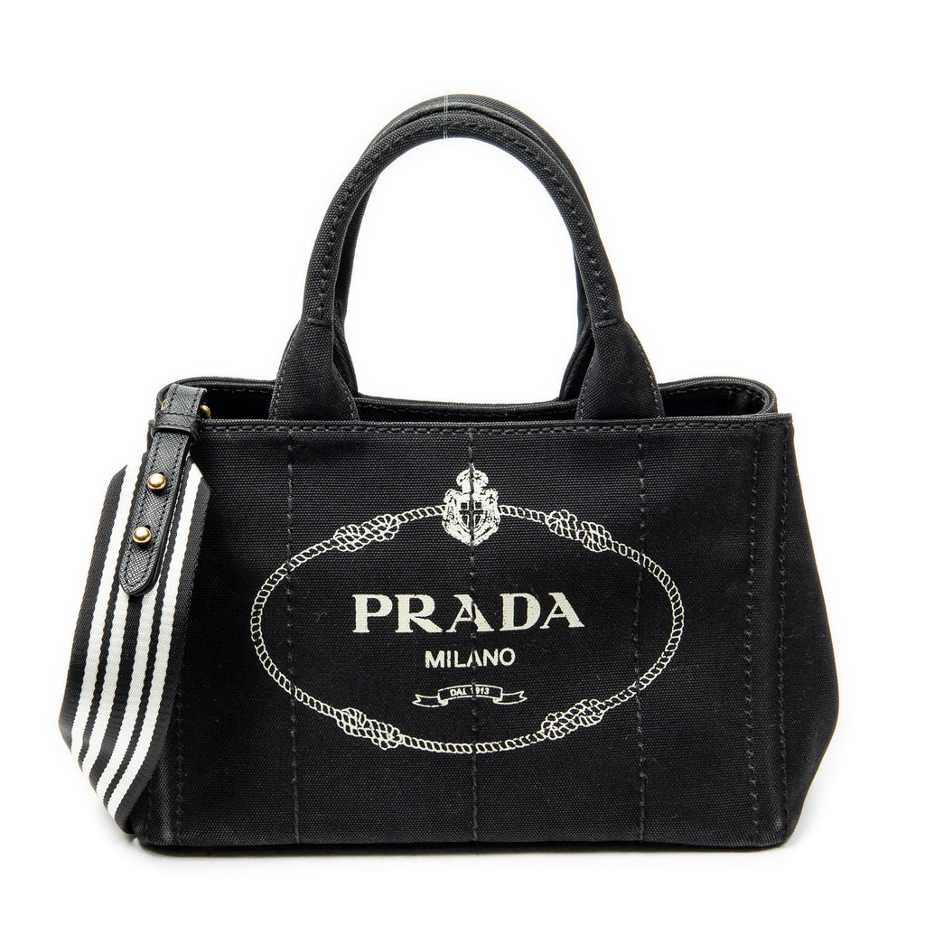 Shoulder Bag Small Canapa Tote Black Canapa Canvas