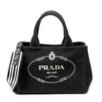 Shoulder Bag Small Canapa Tote Black Canapa Canvas