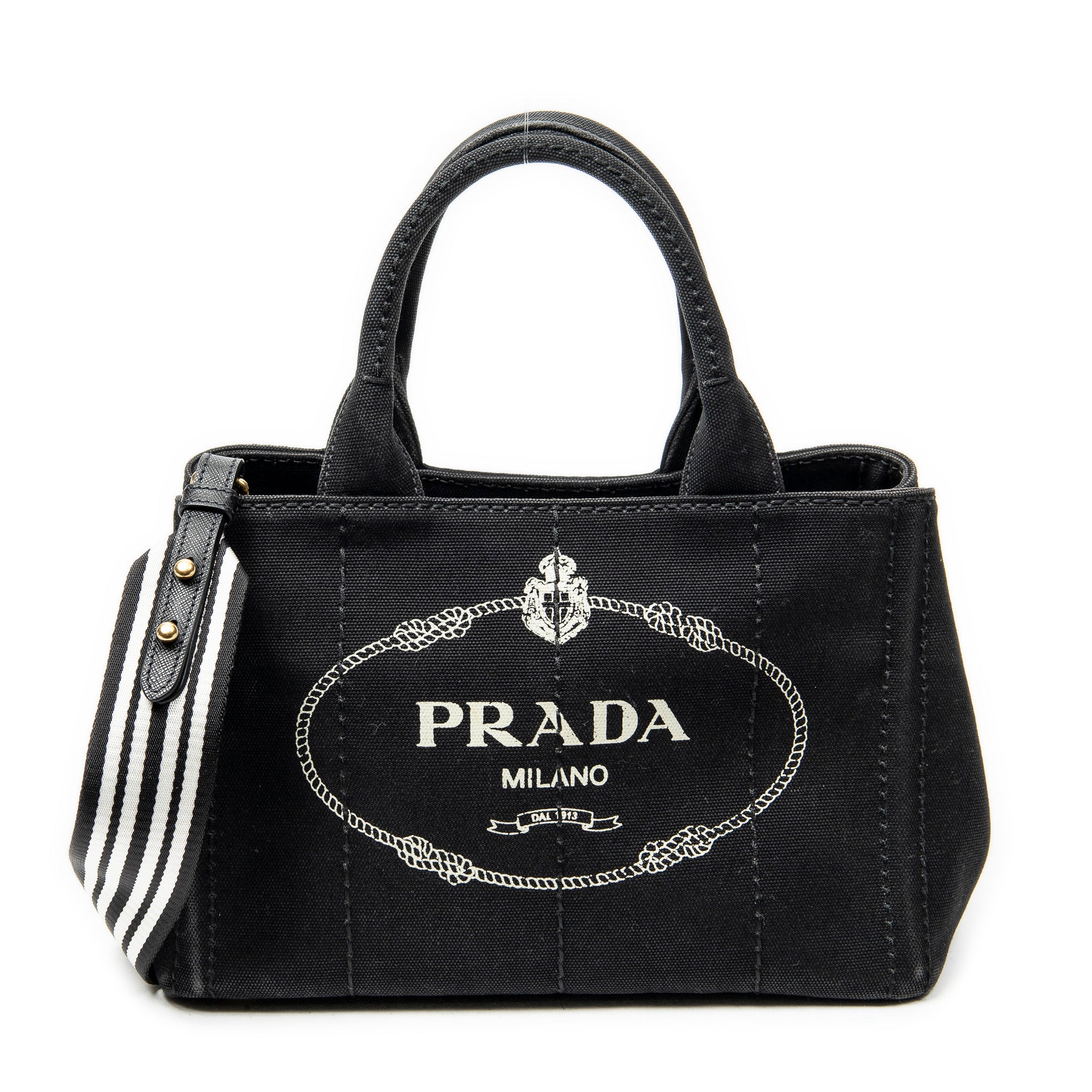 Shoulder Bag Small Canapa Tote Black Canapa Canvas