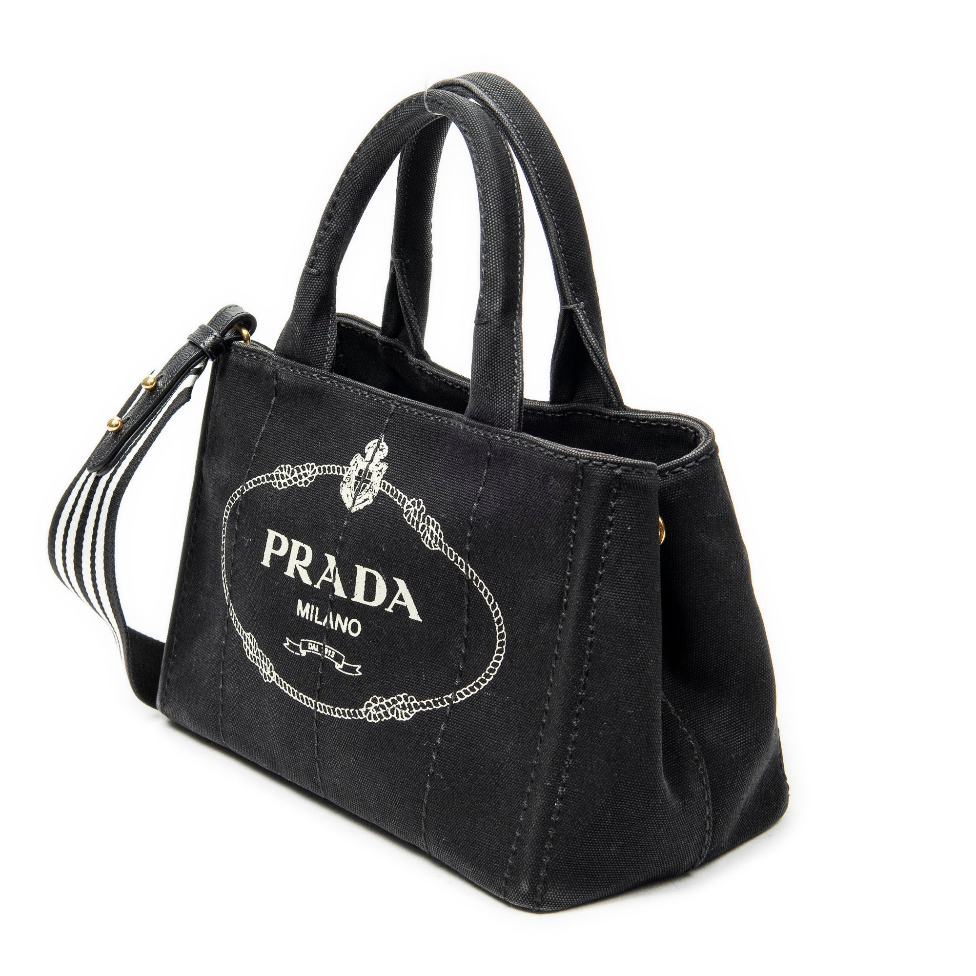 Shoulder Bag Small Canapa Tote Black Canapa Canvas