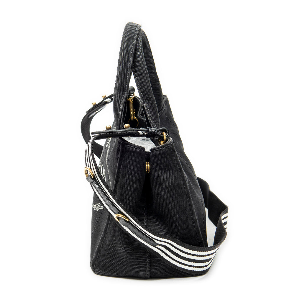 Shoulder Bag Small Canapa Tote Black Canapa Canvas