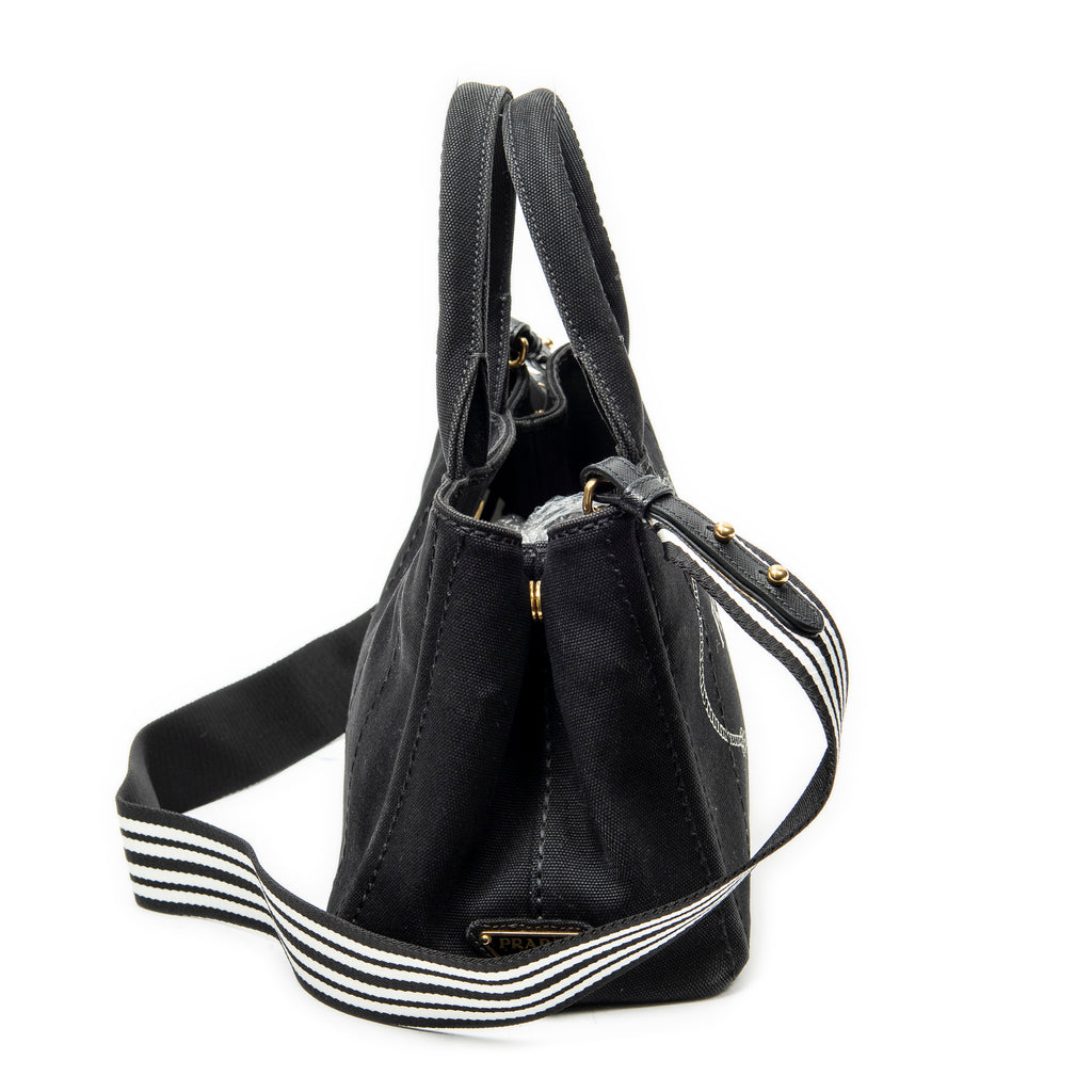 Shoulder Bag Small Canapa Tote Black Canapa Canvas