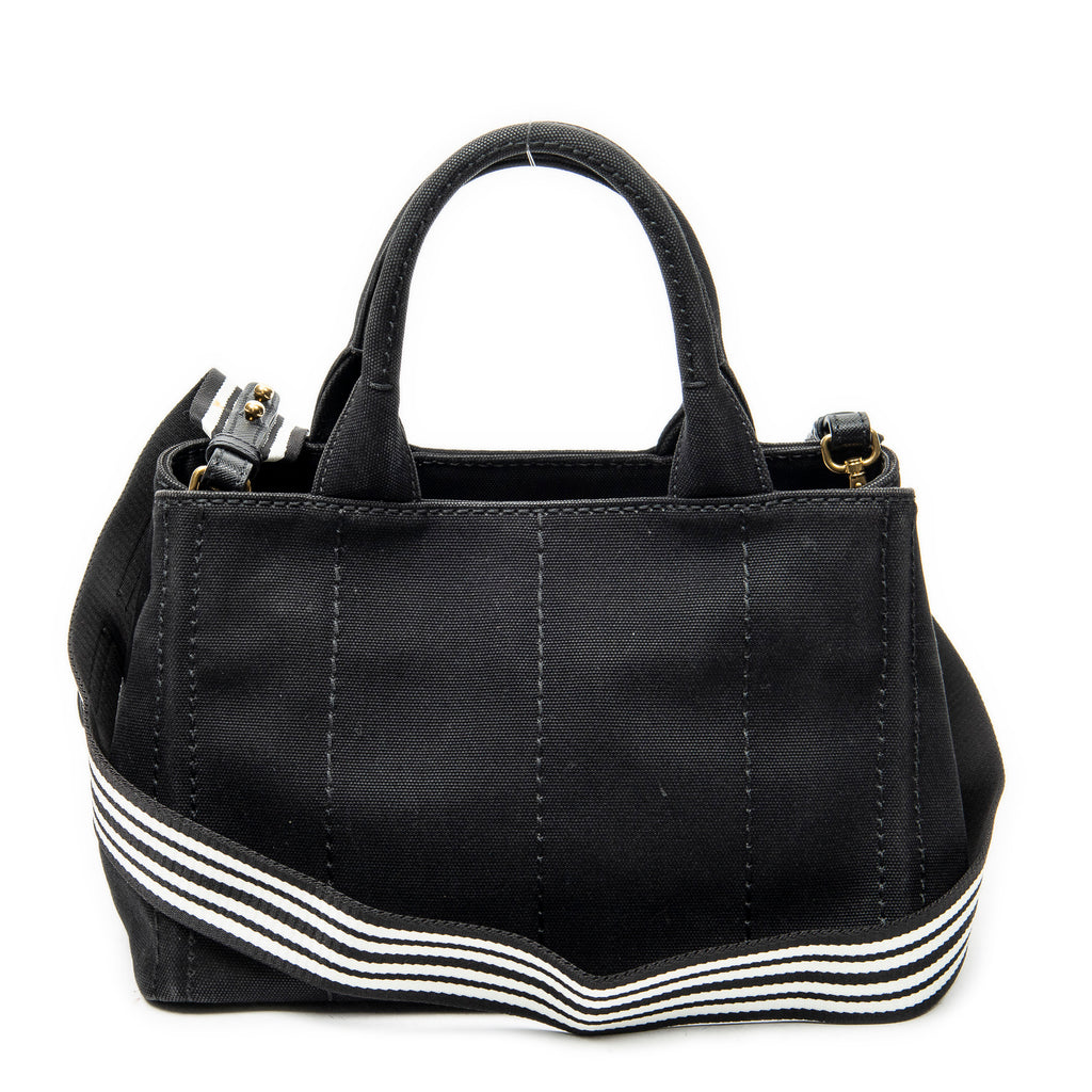 Shoulder Bag Small Canapa Tote Black Canapa Canvas