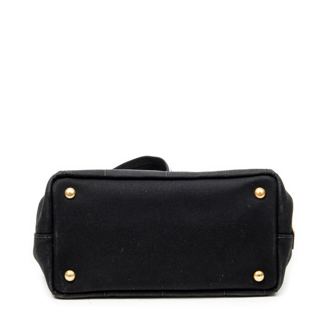 Shoulder Bag Small Canapa Tote Black Canapa Canvas
