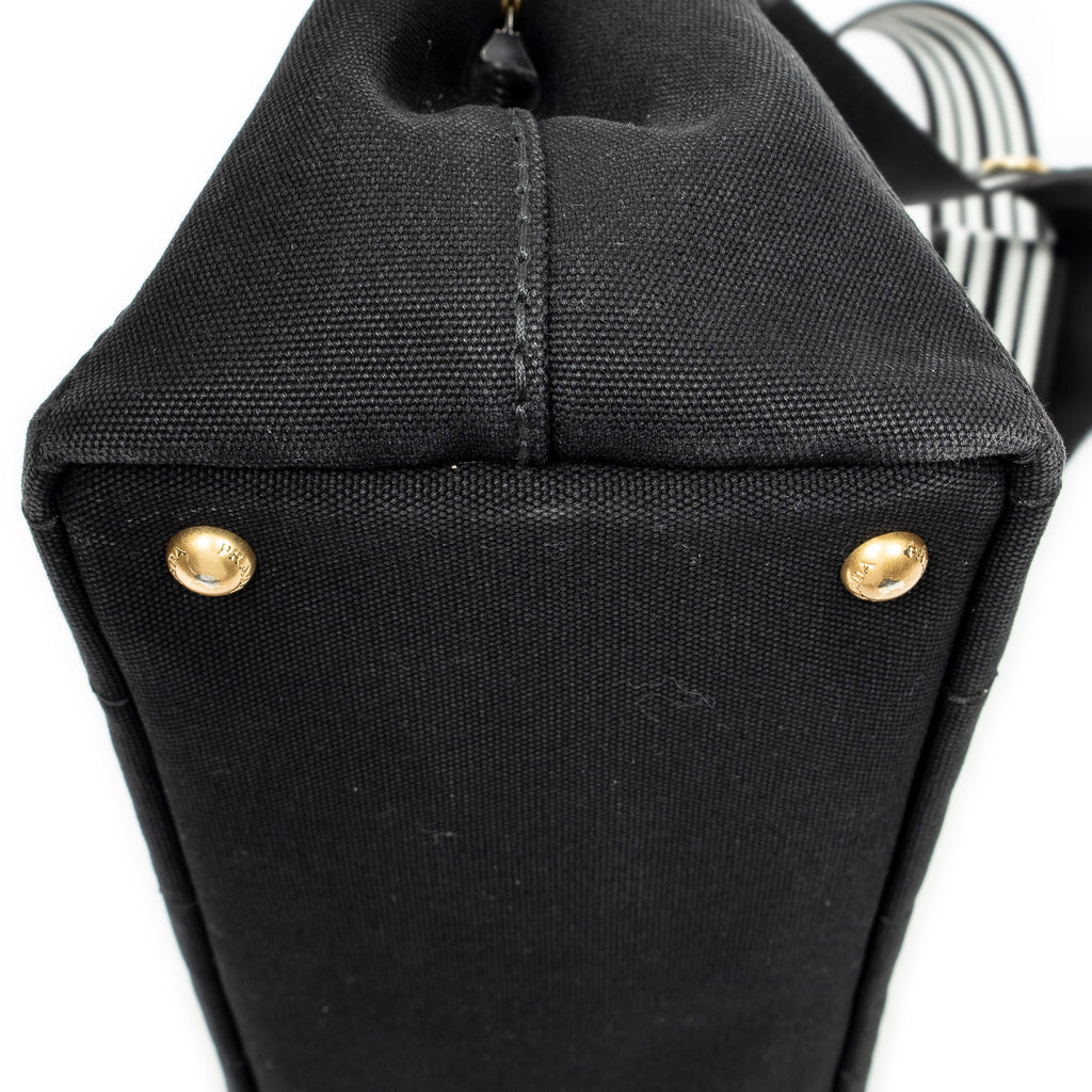 Shoulder Bag Small Canapa Tote Black Canapa Canvas