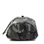 Backpack Flap Drawstring Backpack Dark Green Camouflage Print Nylon Canvas
