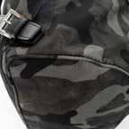 Backpack Flap Drawstring Backpack Dark Green Camouflage Print Nylon Canvas