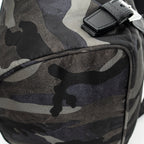 Backpack Flap Drawstring Backpack Dark Green Camouflage Print Nylon Canvas
