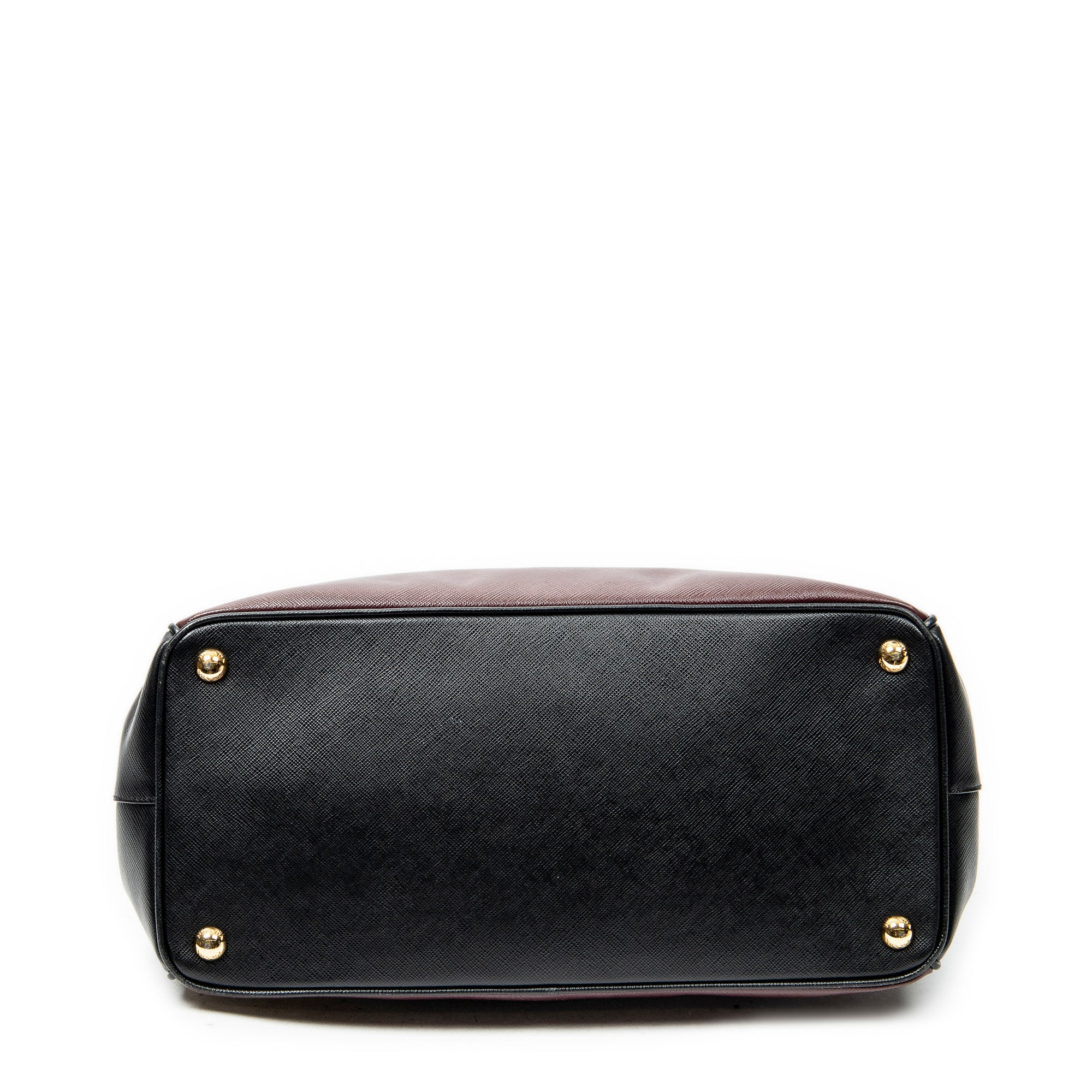 Shoulder Bag Convertible Open Tote Burgundy Saffiano Leather