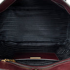 Shoulder Bag Convertible Open Tote Burgundy Saffiano Leather