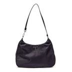 Shoulder Bag Small Hobo Purple Nylon Canvas