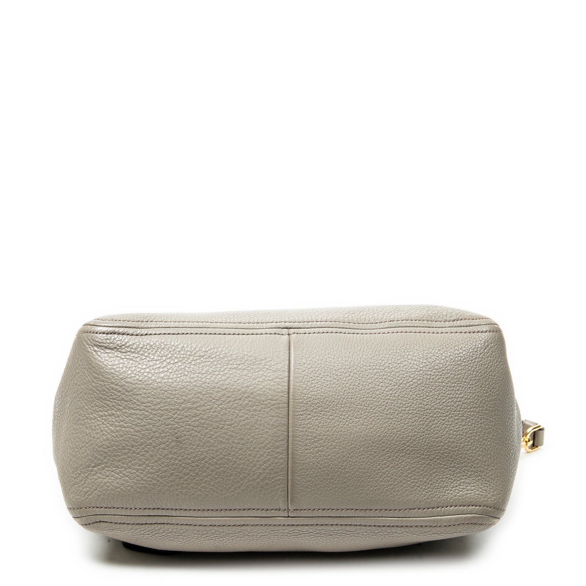 Shoulder Bag Convertible Boston Grey Vitello Daino Leather