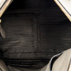 Shoulder Bag Convertible Boston Grey Vitello Daino Leather