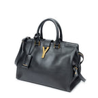 Shoulder Bag Small Classic Y Cabas Black Calfskin Leather