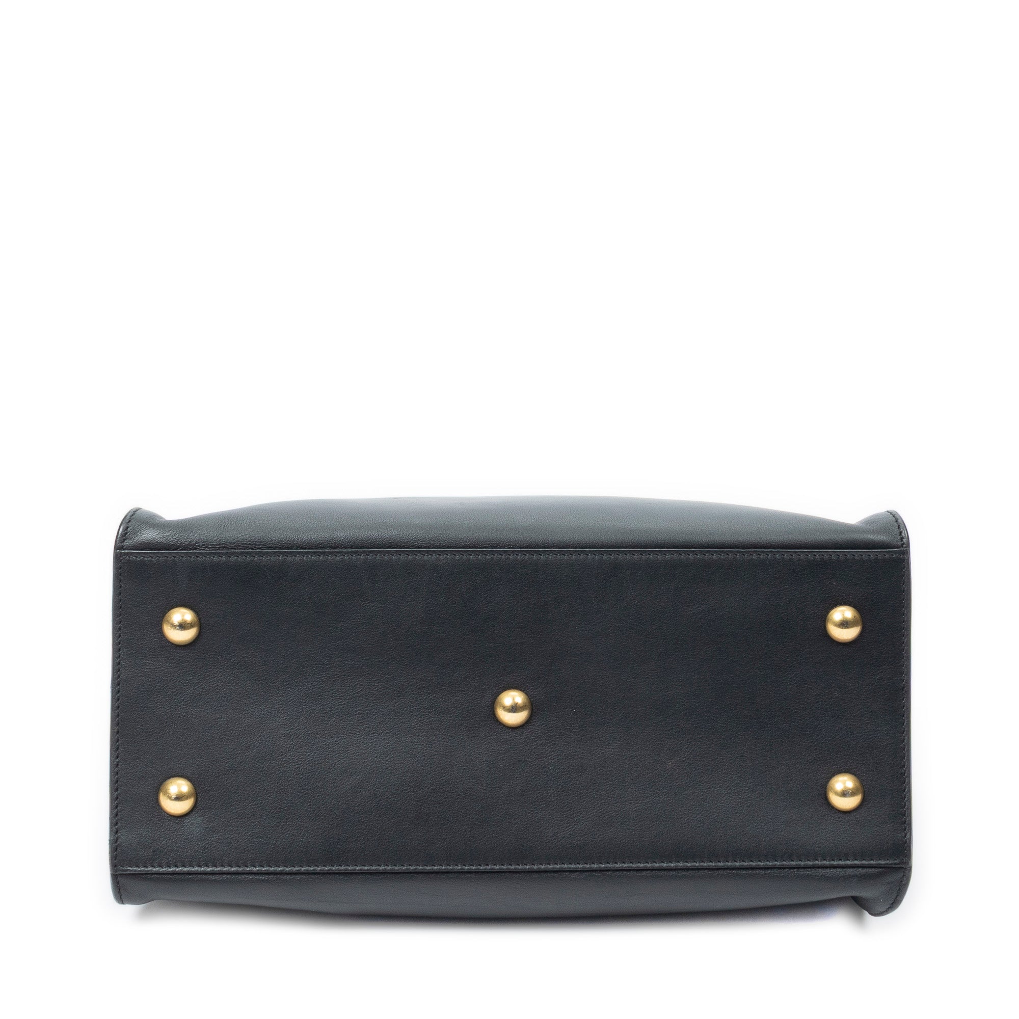Shoulder Bag Small Classic Y Cabas Black Calfskin Leather