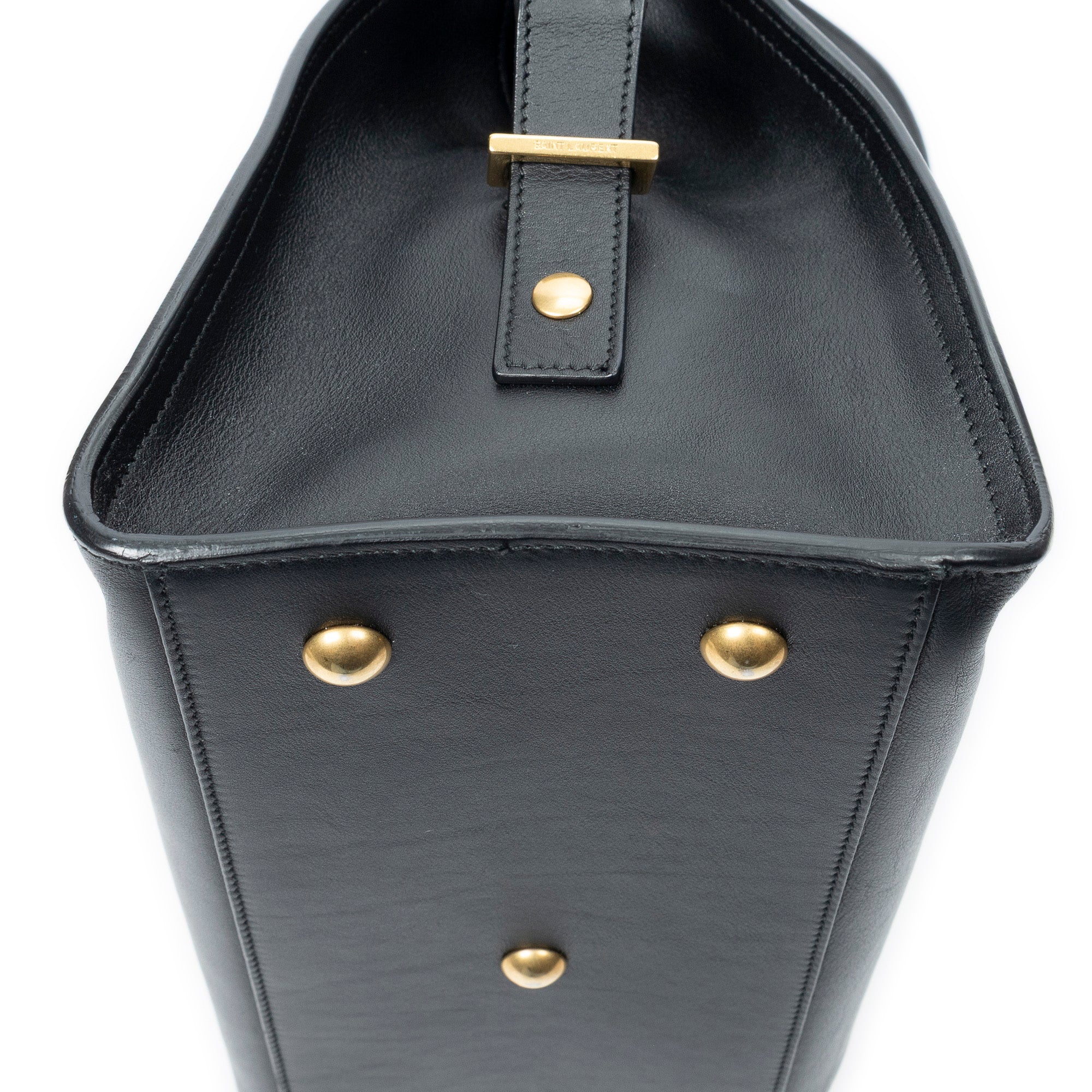 Shoulder Bag Small Classic Y Cabas Black Calfskin Leather