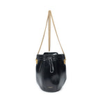 Shoulder Bag Small Talitha Bucket Bag Black Calfskin Leather