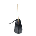 Shoulder Bag Small Talitha Bucket Bag Black Calfskin Leather