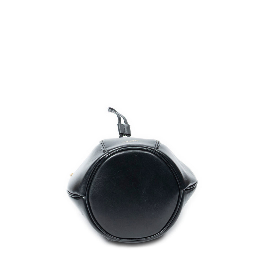 Shoulder Bag Small Talitha Bucket Bag Black Calfskin Leather