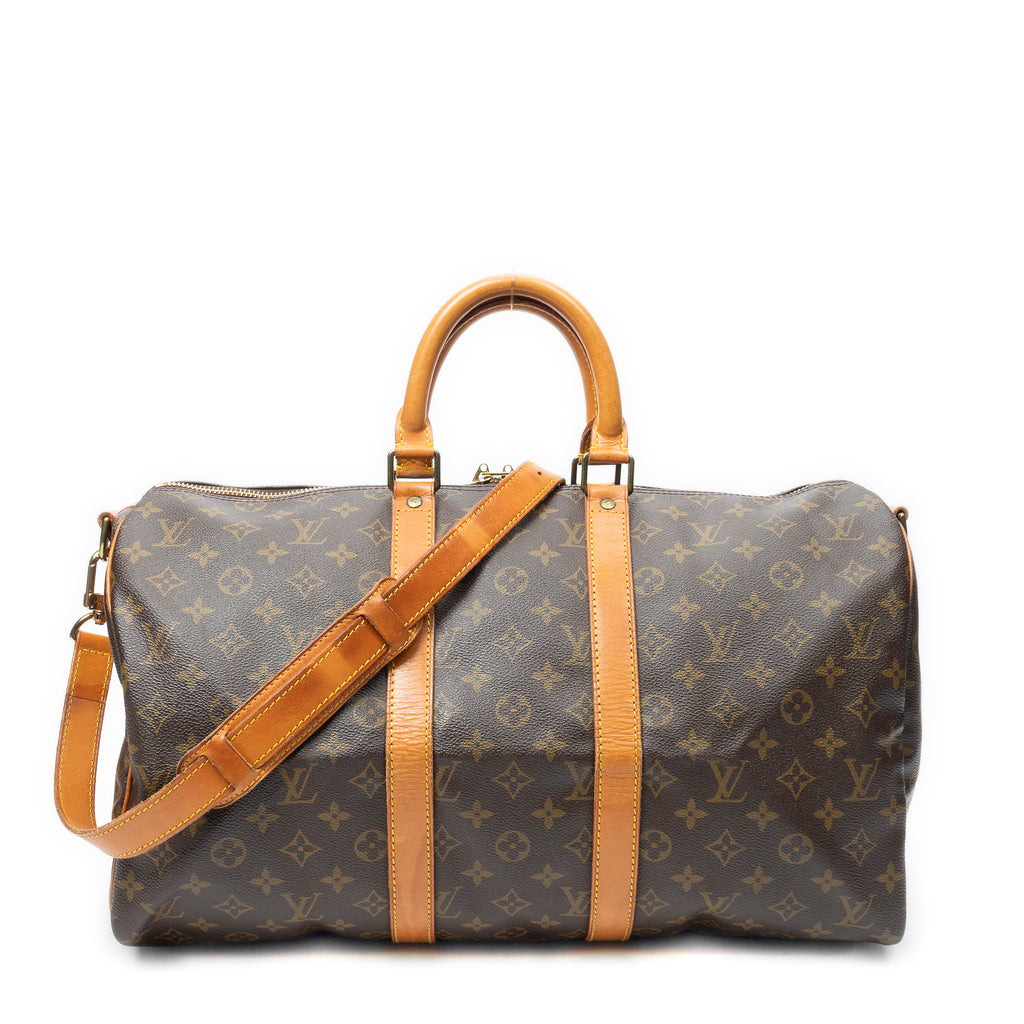 Travel Bag Keepall Bandouliere 45 Brown Monogram Canvas