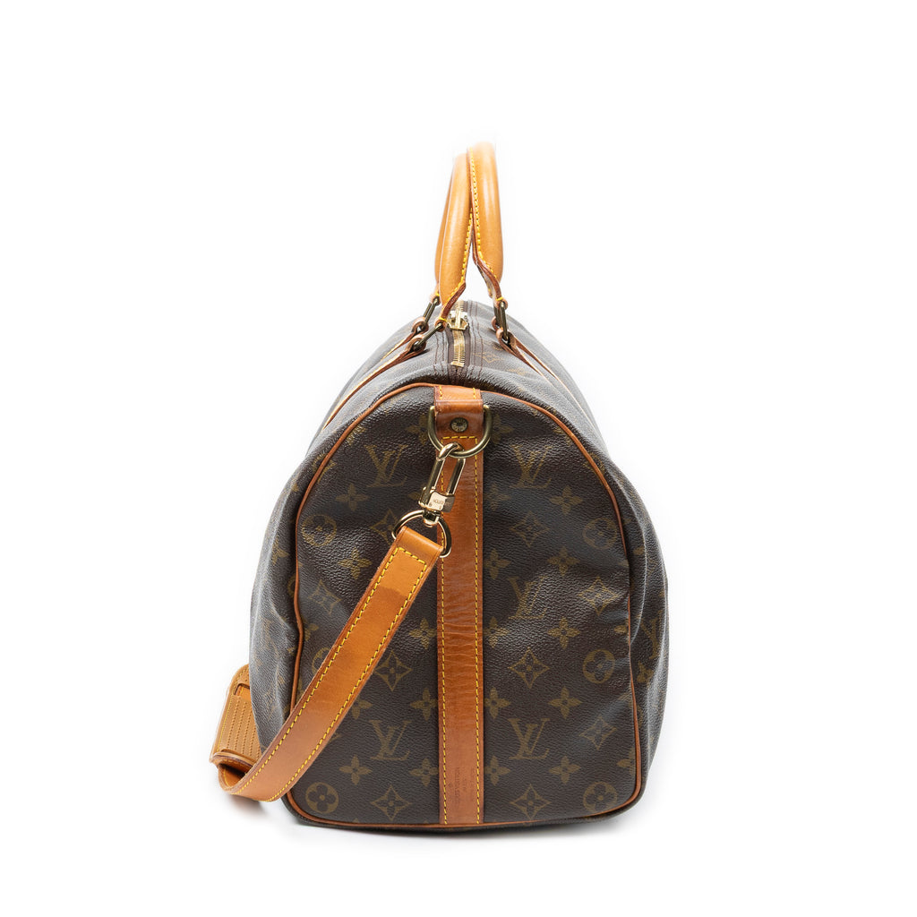 Travel Bag Keepall Bandouliere 45 Brown Monogram Canvas