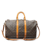 Travel Bag Keepall Bandouliere 45 Brown Monogram Canvas