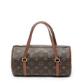 Handbag Papillon 26 Brown Monogram Canvas