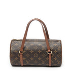 Handbag Papillon 26 Brown Monogram Canvas
