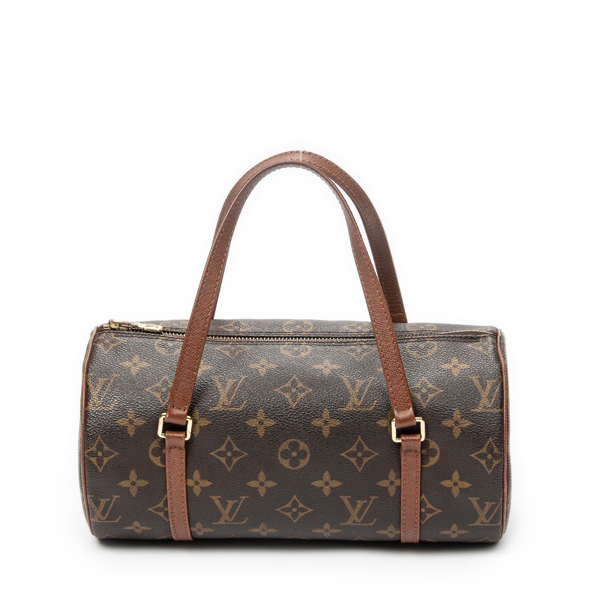 Handbag Papillon 26 Brown Monogram Canvas