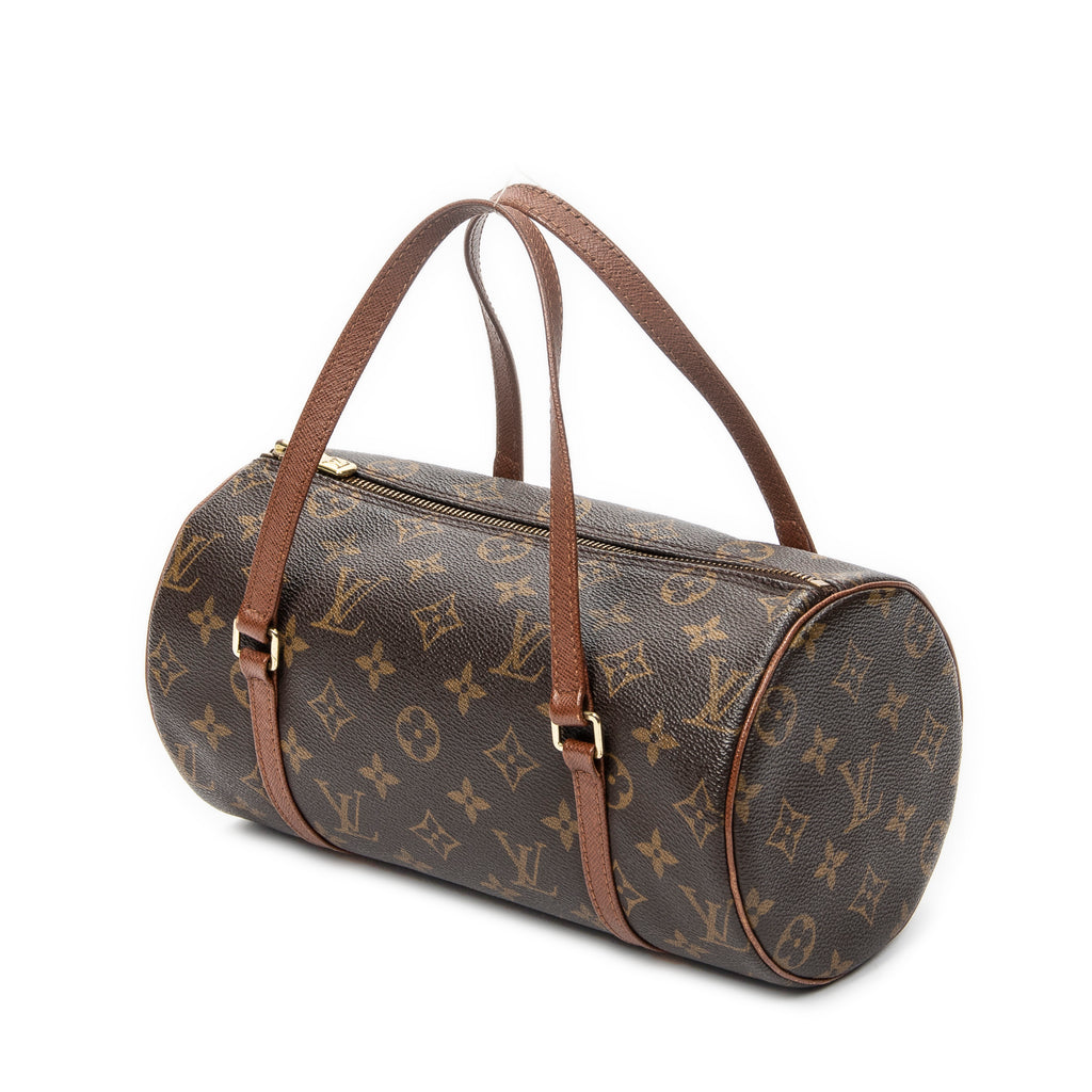 Handbag Papillon 26 Brown Monogram Canvas