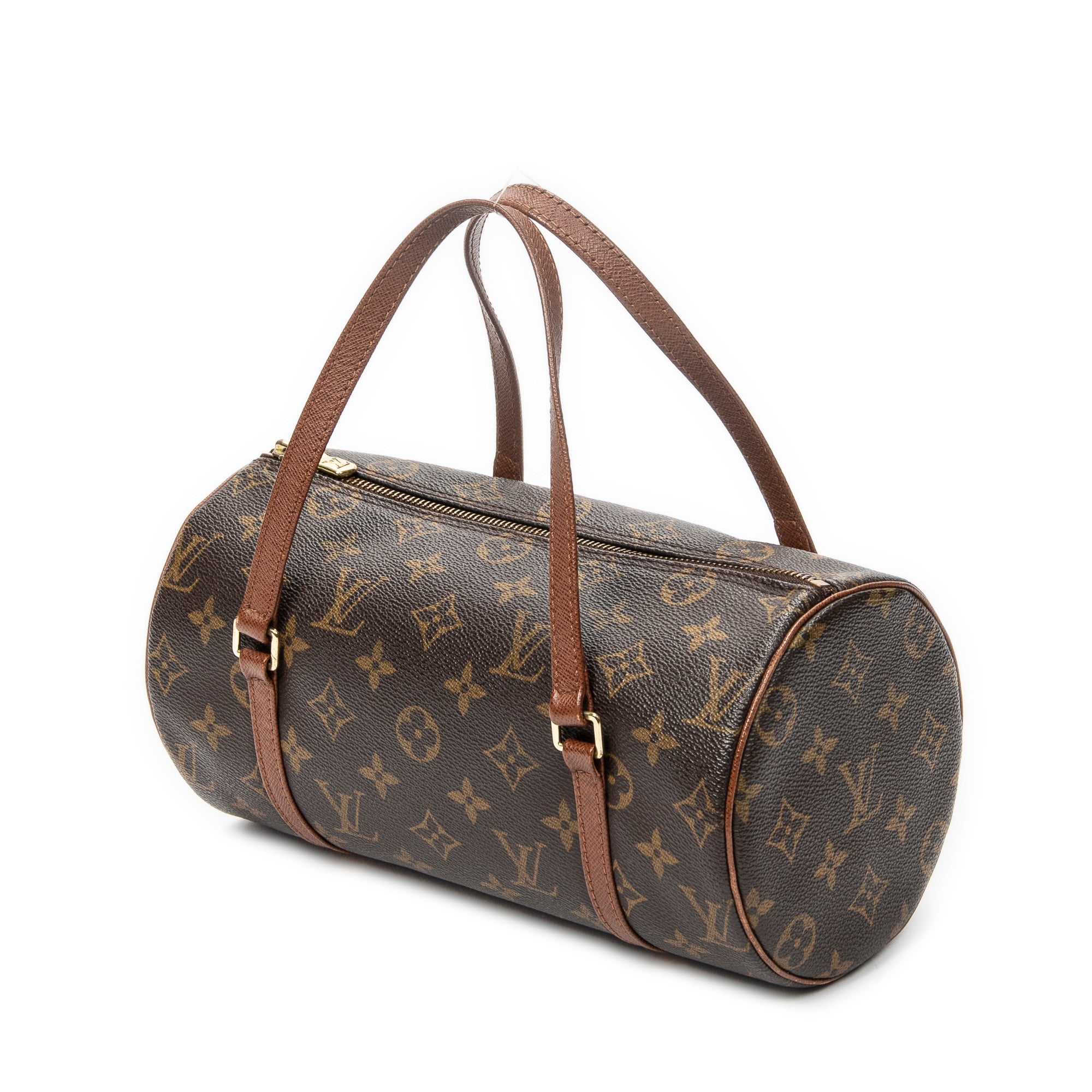 Handbag Papillon 26 Brown Monogram Canvas