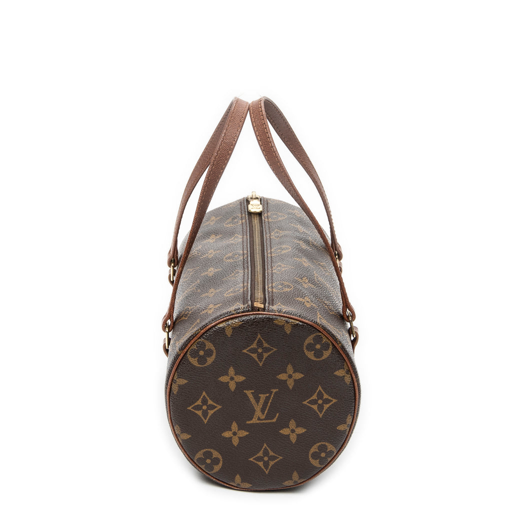 Handbag Papillon 26 Brown Monogram Canvas