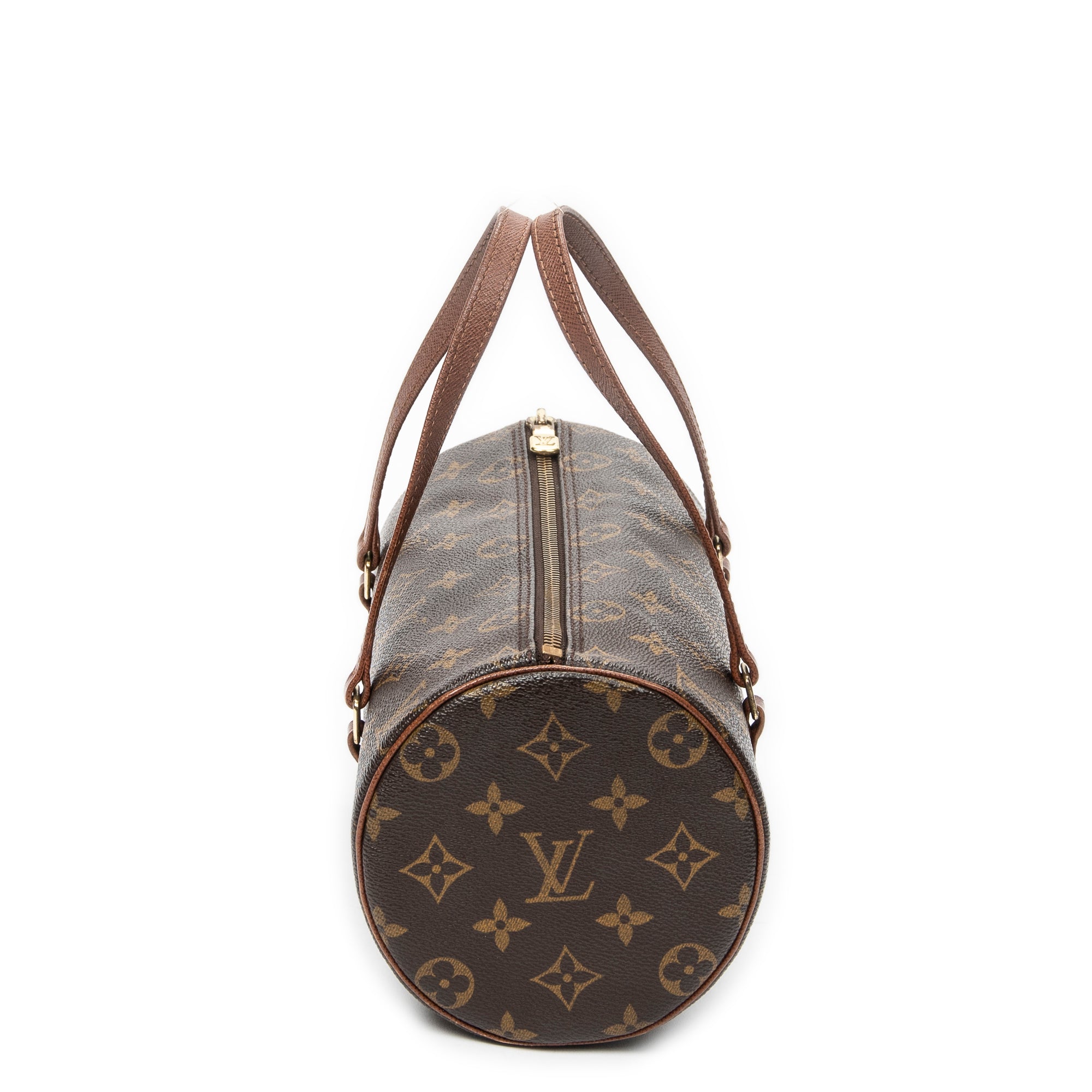 Handbag Papillon 26 Brown Monogram Canvas