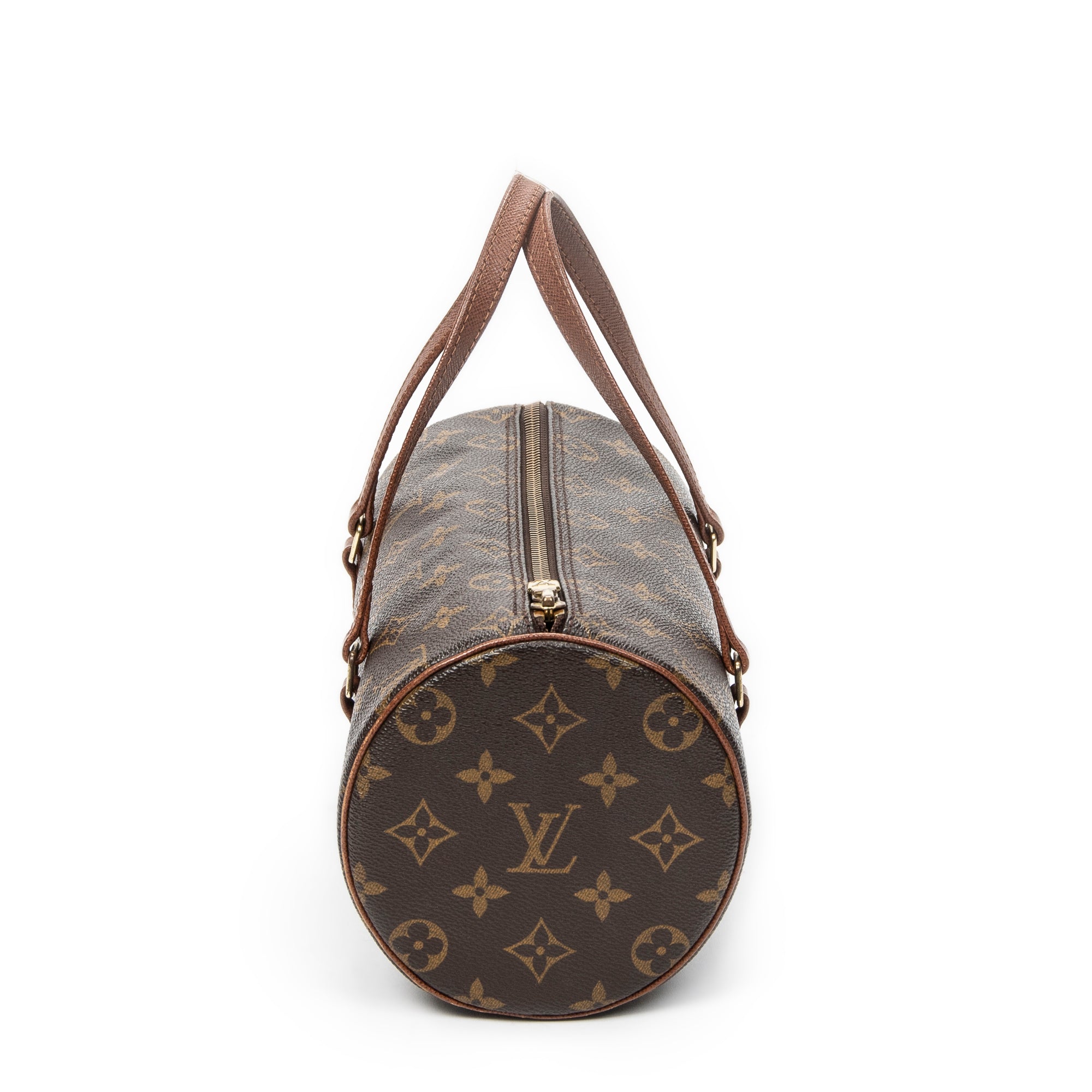 Handbag Papillon 26 Brown Monogram Canvas